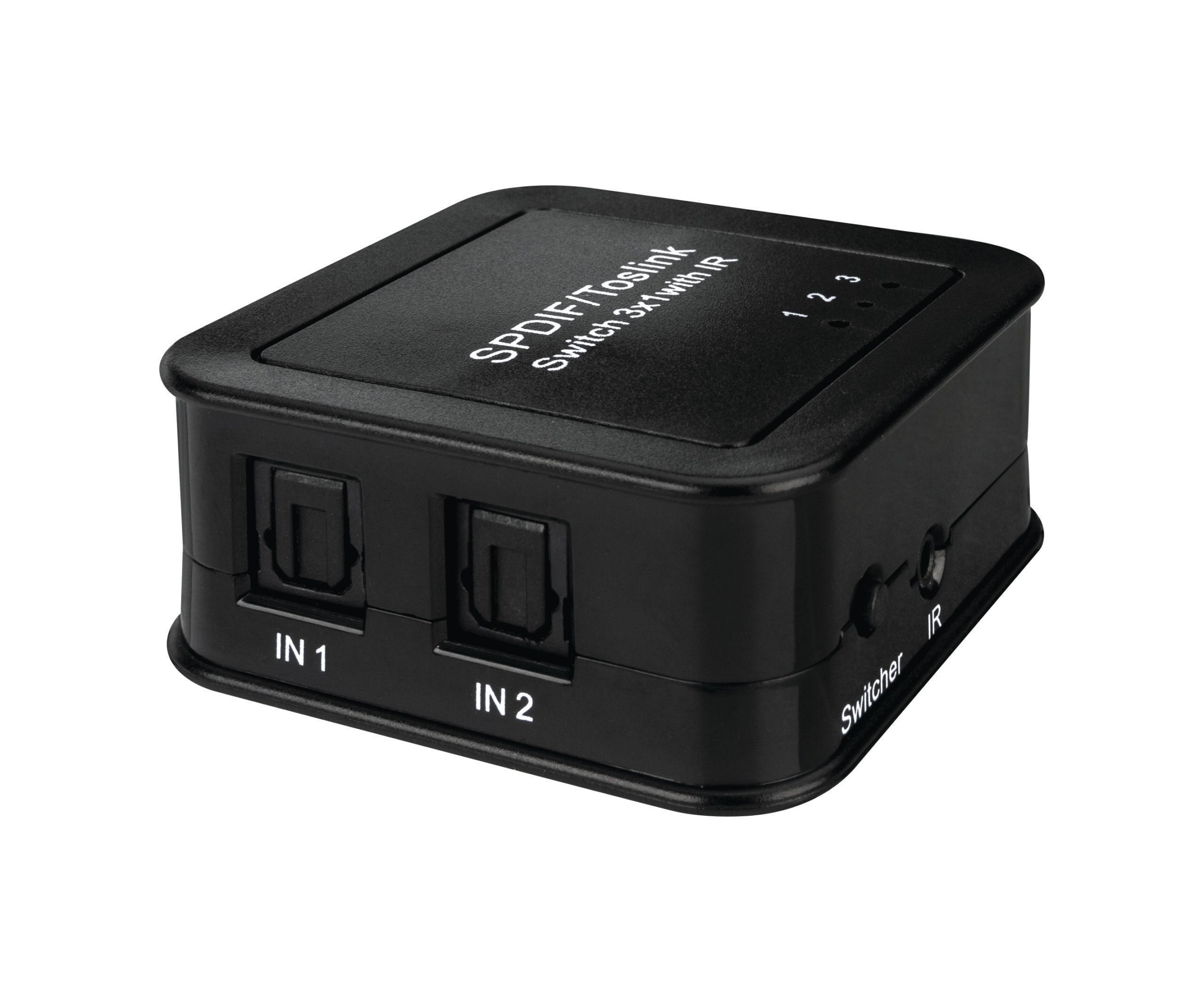 Digital Optical Audio 3x1 Switch With Ir