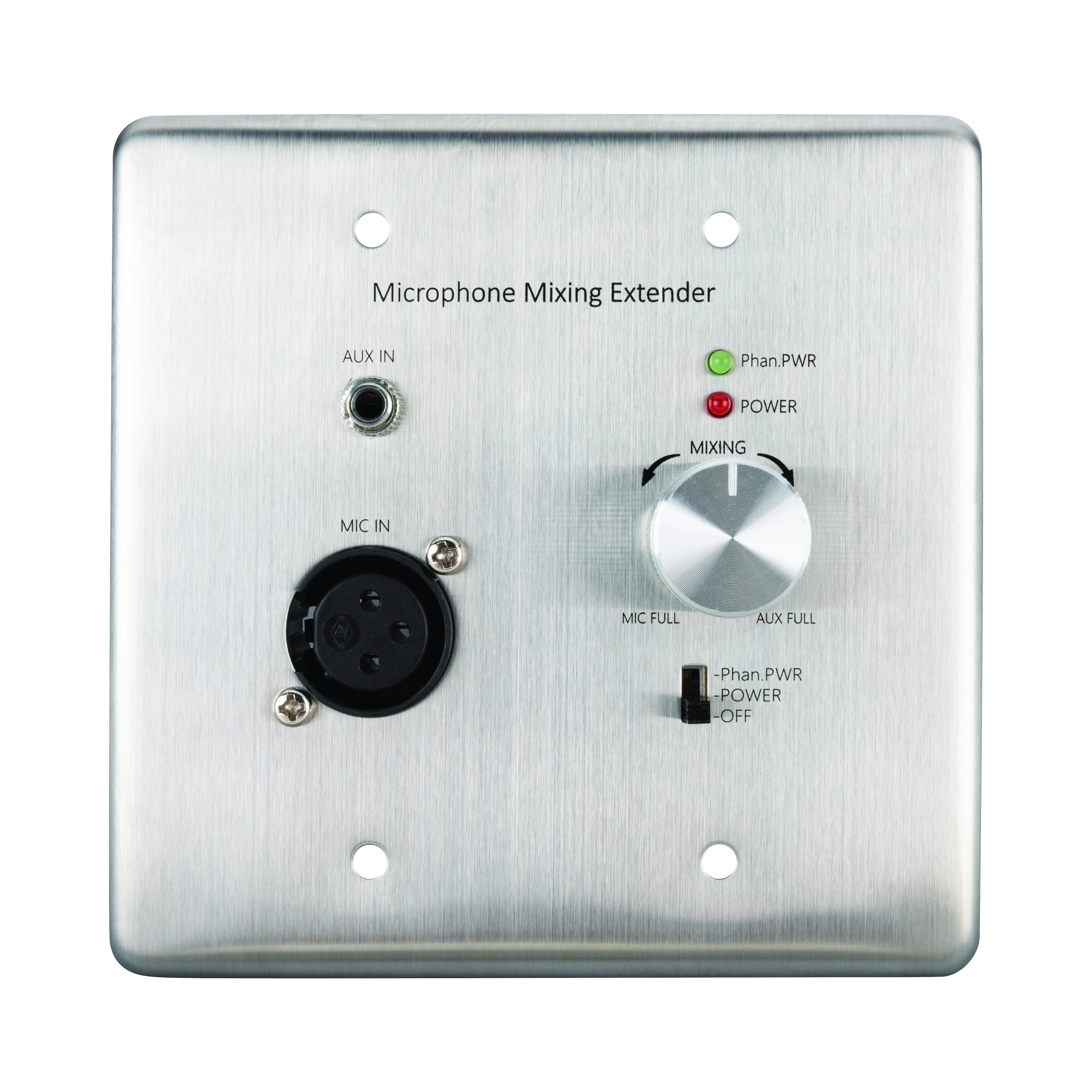 Wall Plate Mixing Microphone And Analog Audio Extender