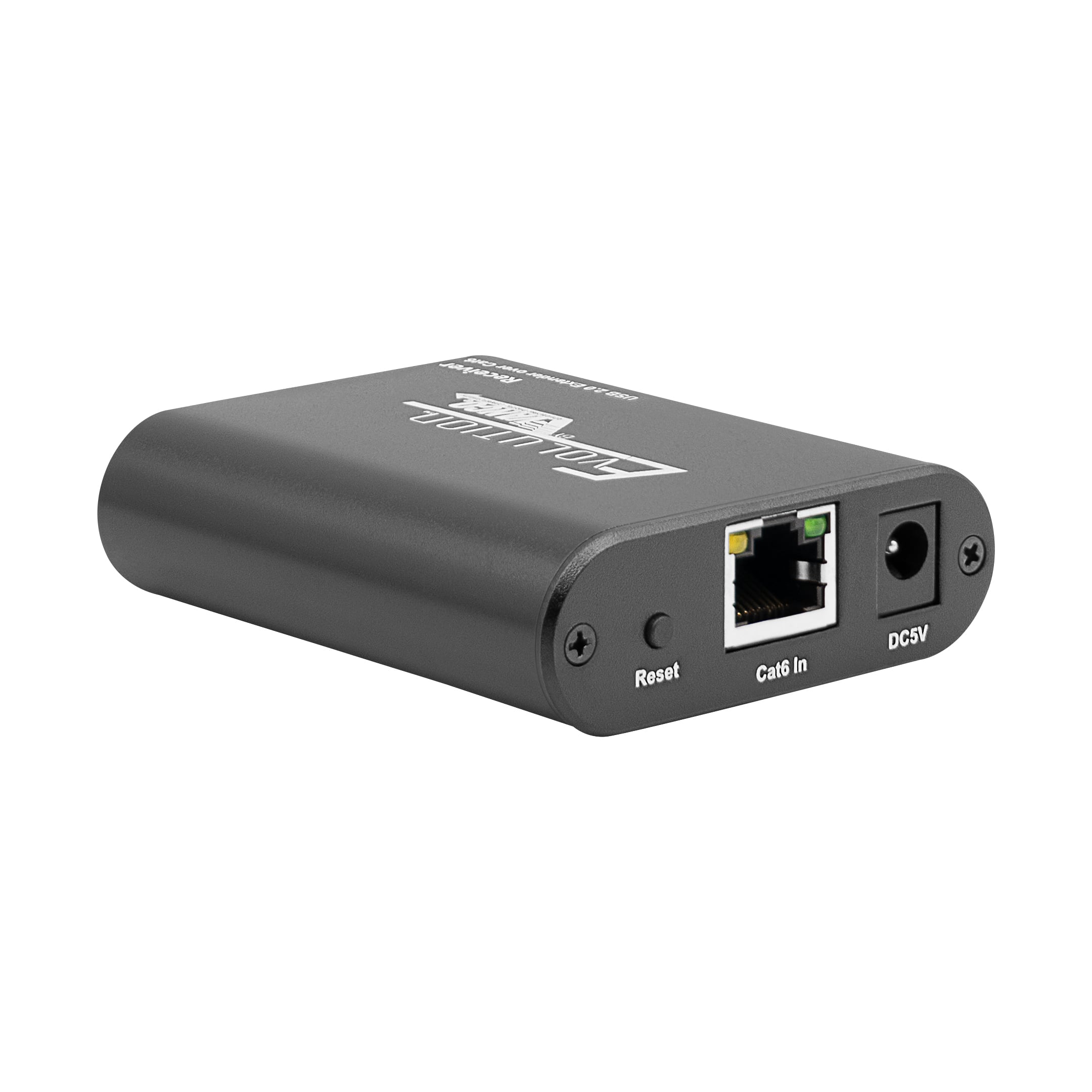 EVEXUSB2-RX-front-angle Usb 2.0 Extender Over Cat5e/6 Cable - RX Front Angle