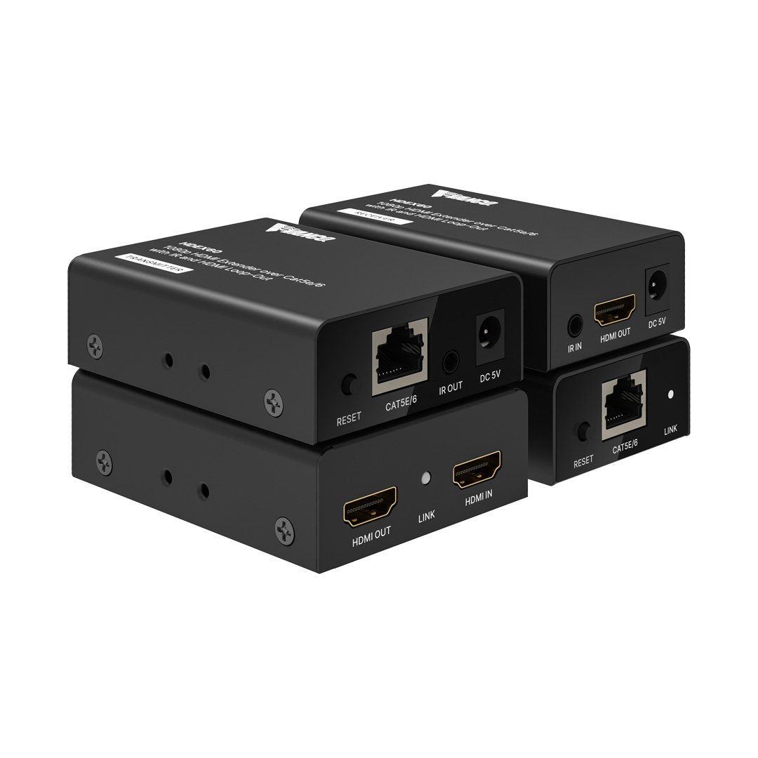 Hdmi Extender Over Cat5e/6 Cable With Ir And Hdmi Loop Out