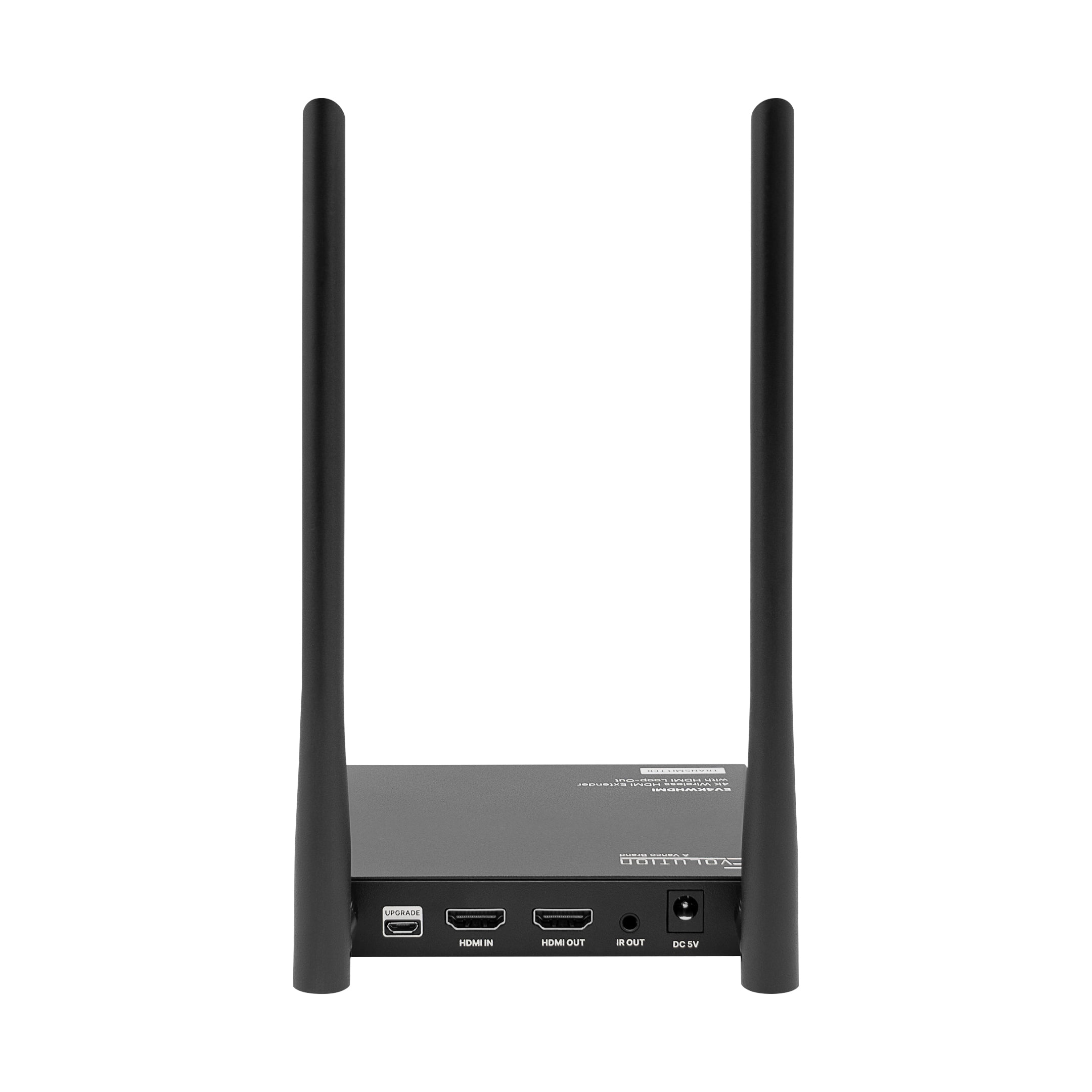 EV4KWHDMI-TX-back-straight 4k Wireless Hdmi Extender With Hdmi Loop Out - TX Back Straight