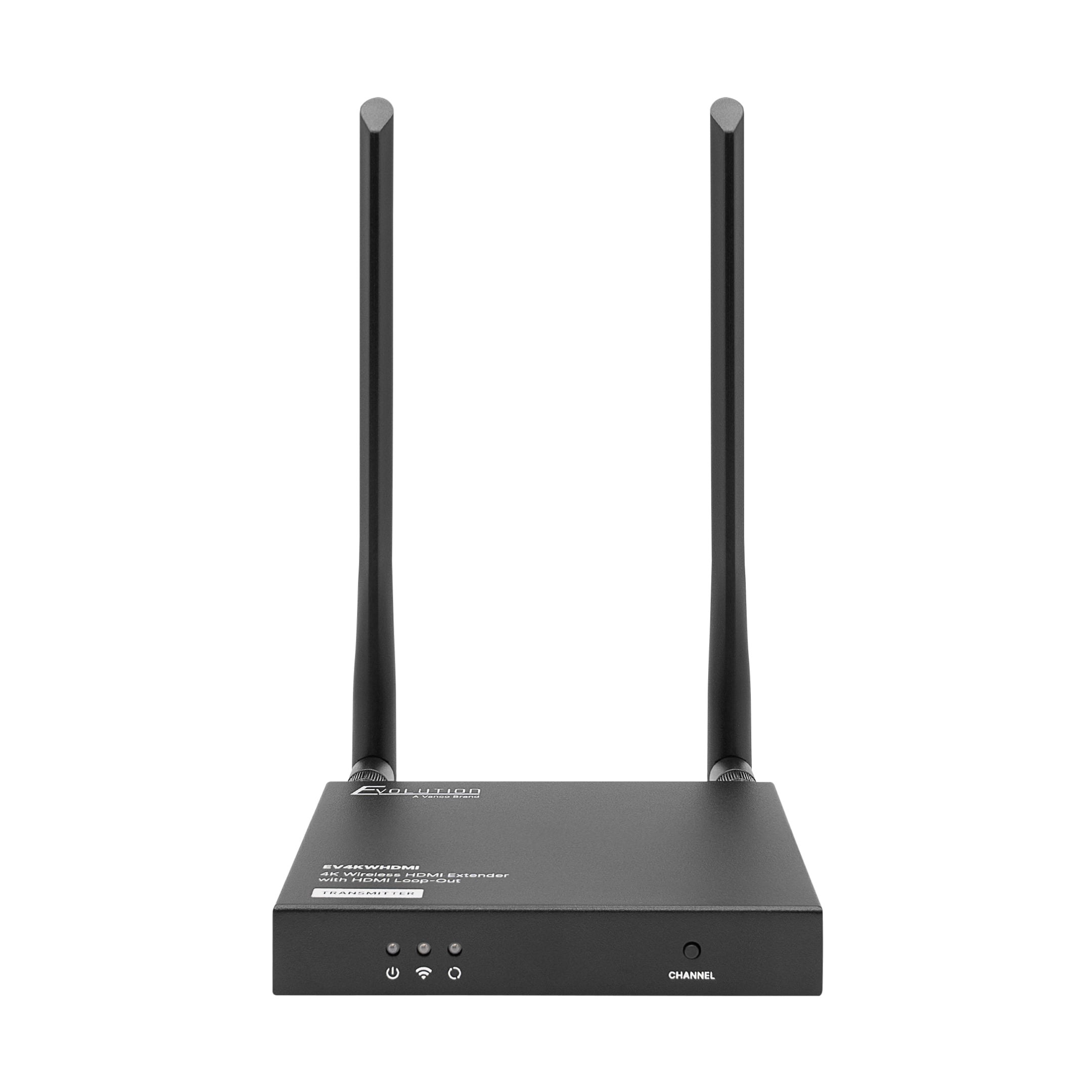 EV4KWHDMI-TX-front-straight 4k Wireless Hdmi Extender With Hdmi Loop Out