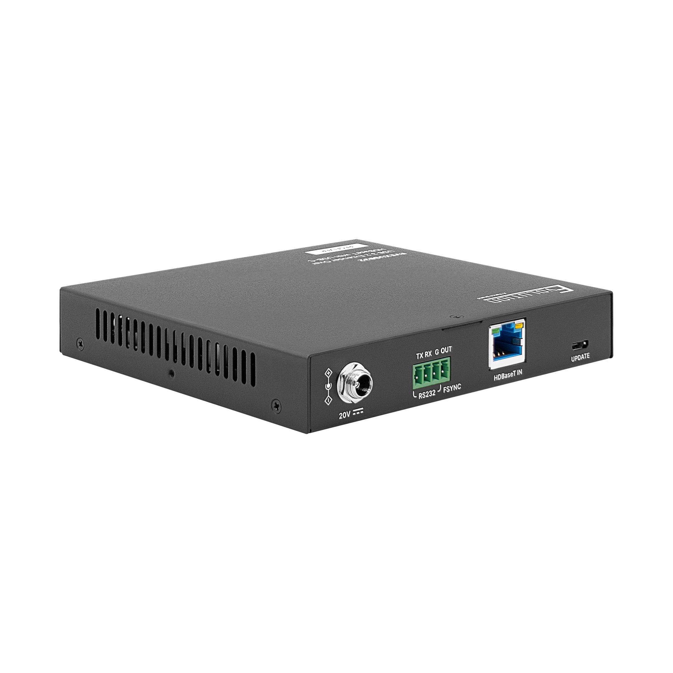 Back angle of the receiver for the Evolution by Vanco EVEXUSB32 USB 3.2 Extender Over HDBaseT with USB-C