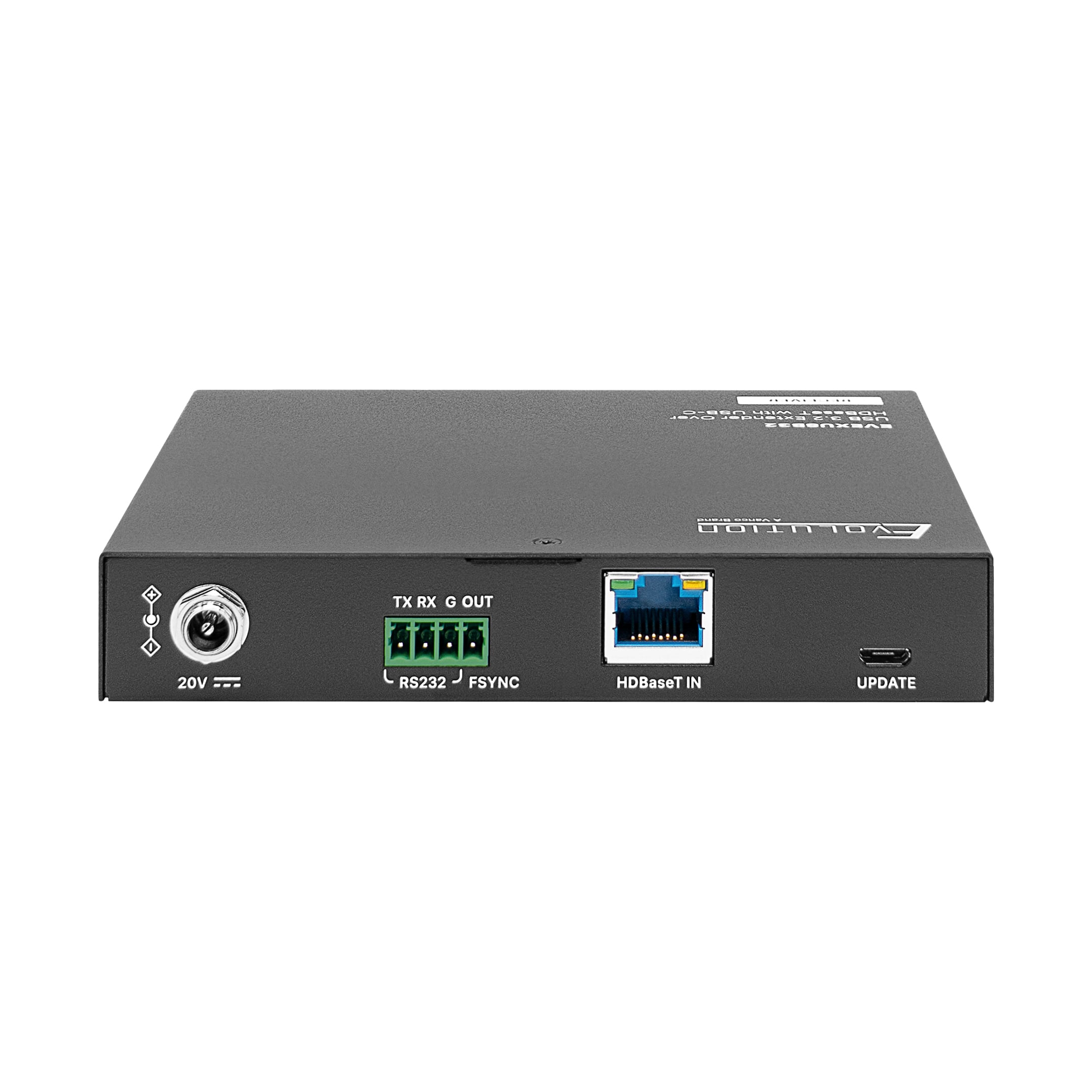 Back of the receiver for the Evolution by Vanco EVEXUSB32 USB 3.2 Extender Over HDBaseT with USB-C