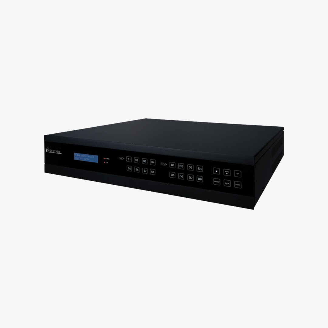 Thumbnail of the Evolution by Vanco EVMX88PRO 4K HDBaseT 8×8 Matrix with ARC, IR, IP, and RS-232