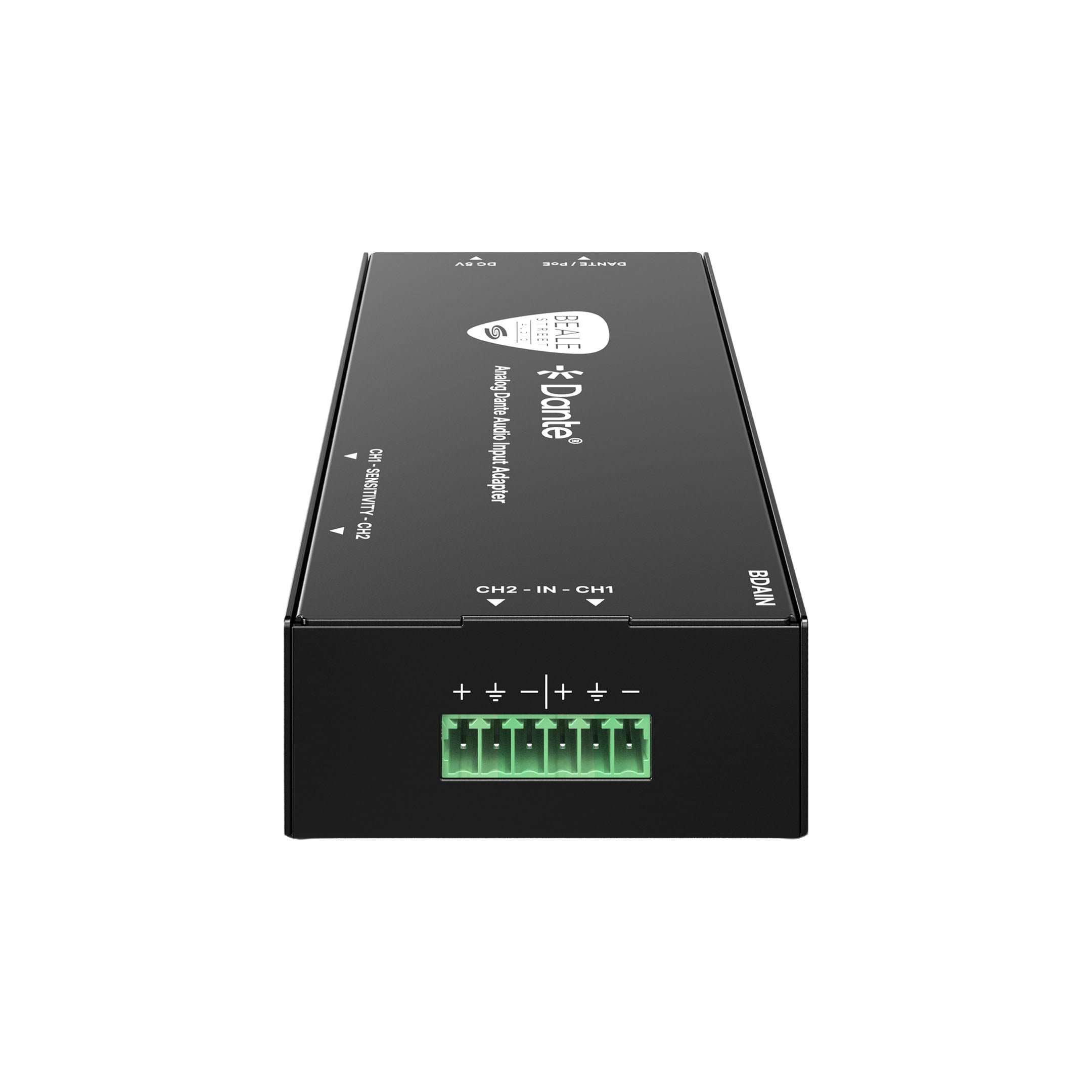 Analog Dante Audio Input Adapter - Right Straight