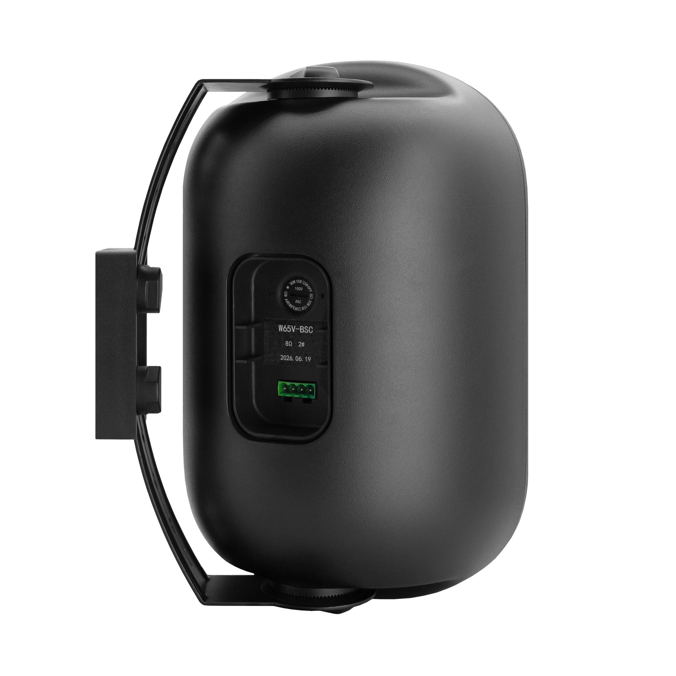 W65V-BSC-back-angle-vertical 6.5” On Wall Indoor/outdoor 70/100v Speaker